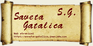 Saveta Gatalica vizit kartica